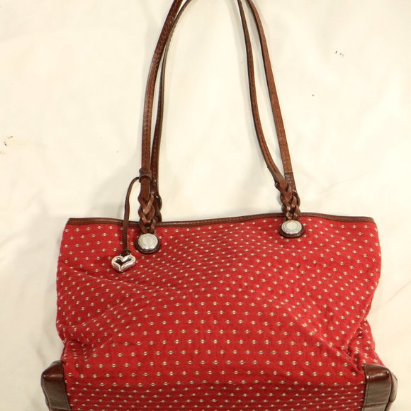 Brighton Handbags - Vtg BRIGHTON 128430 Genuine Red Patterned Handbag